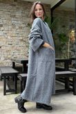 Norbury Japanese Duster Coat Grey Marl /10=